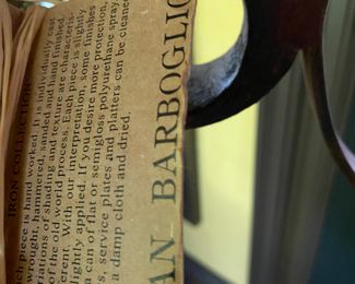 Now $575 - Was $750 Jan Barboglio wrought iron floor candelabra  72"h