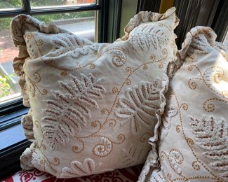 Custom pillows  Large: $150.00 pr.  small: $100.00 pr.