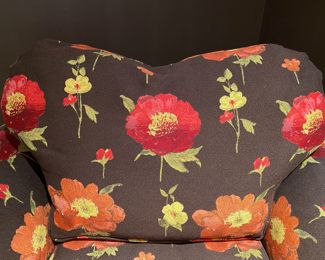 $850.00 Fun custom floral lounge chair                             31"h x 43"w x 40"d