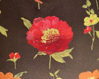 $850.00 Fun custom floral lounge chair                             31"h x 43"w x 40"d