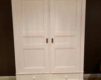 Now $650 - Was $850 White armoire                                90"h x 57"w x 20"d