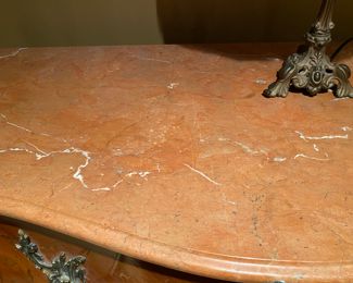 detail of marble top