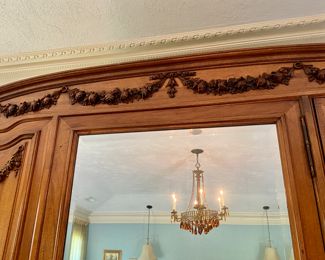 detail of carved floral swag 