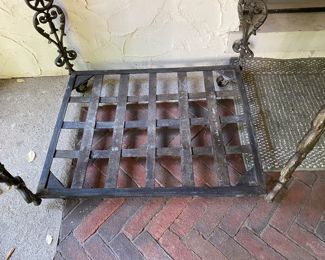 Now $1,200 - Was $1,400 Fantastic antique iron butcher block cart  37"h x 25"d 