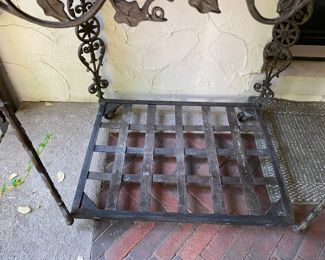 Now $1,200 - Was $1,400 Fantastic antique iron butcher block cart  37"h x 25"d 