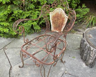 $950.00 Sweet antique French wrought iron bistro set