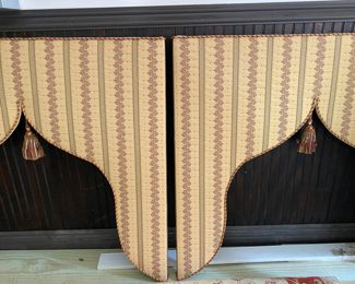 Now $525 - Was $650  Pair custom valances 42.5"h x 43"w