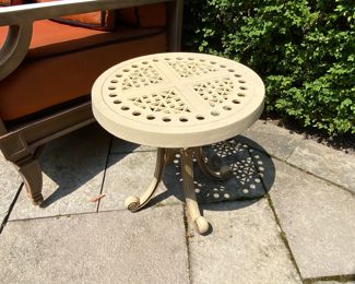 $1,500.00 Cast Classics cast aluminum set: sofa, 2 lounge chairs, 3 side tables, coffee table