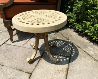 $1,500.00 Cast Classics cast aluminum set: sofa, 2 lounge chairs, 3 side tables, coffee table