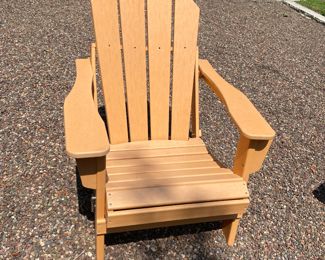 6 resin Adirondack chairs  (1 needs armrest re-attached)