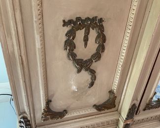 $2,500.00 French painted armoire with caning                                                 94"h x 73"w x 22"d