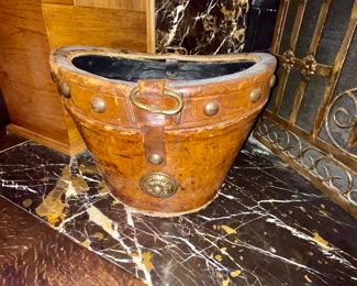 $350.00 Antique leather fire bucket