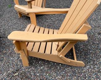  6 resin Adirondack chairs  (1 needs armrest re-attached)