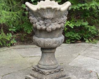 Now $650 - $750 Molded concrete planter                                         38"h x 16" diameter