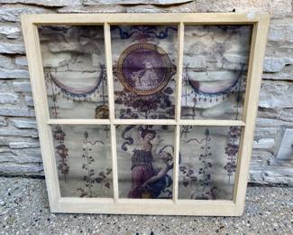 $100.00 Decorated window 30"h x 31"w