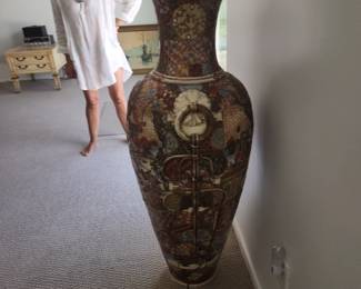 Satsuma  Large Japanese Floor Vase $1750