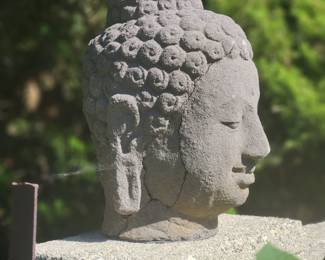 Namaste Meditation Buddha Garden Stone Head 