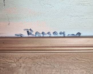 Artist RAMON  oil on Board  $300