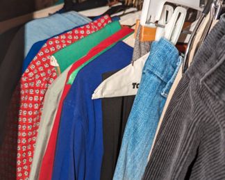 Tons of vintage clothing to unpack