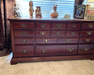 large wooden chest of drawers, bedroom set