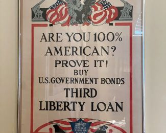 liberty bonds framed wall art