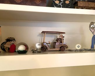 golf memorabilia and decor