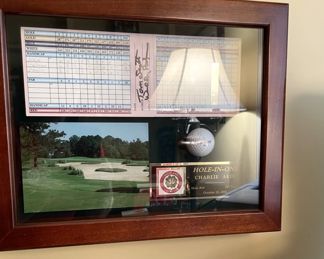 golf memorabilia, shadow box