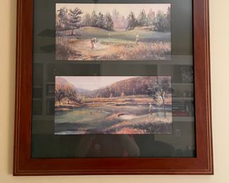 framed golf course wall art