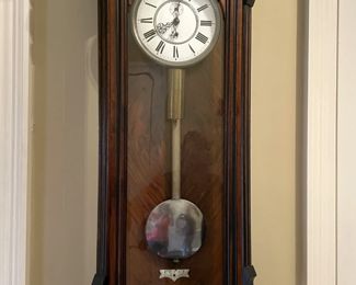 wall clock, small grandfather clock