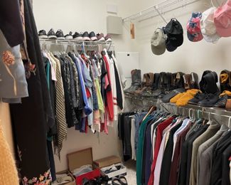 mens and womens clothing, hats ,boots, shoes