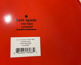 Kate Spade Lenox tableware red