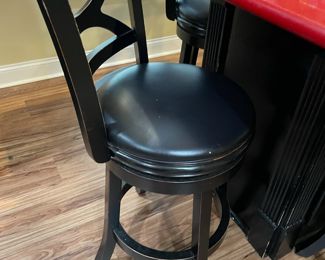 black swivel dining chairs