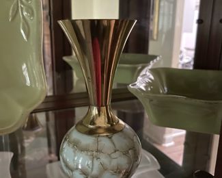 vase with gold top
