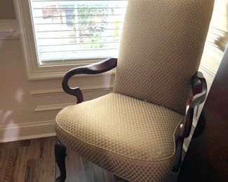 beige dining armchair