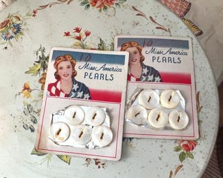 Vtg. Buttons still on the cards