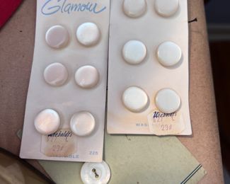 Vtg. Buttons still on the cards