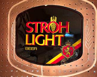 Vtg. Stroh Light Beer lighted sign