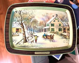 Vtg. tin tray
