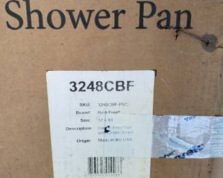 Tile Ready Barrier Free shower pan w/center drain attached 32" X 48"