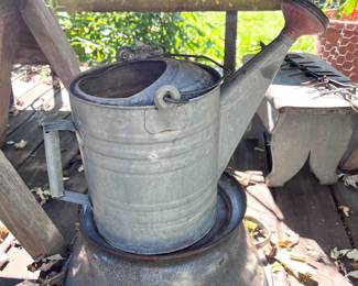 Galvanized watering can
