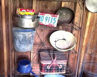 Vtg. O'Omphies metal display rack for shoes