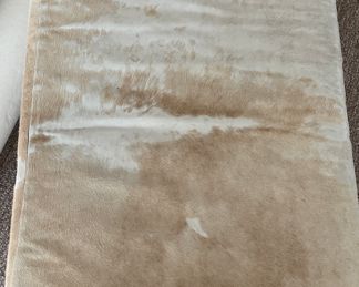 Bench with Hair on Hide Upholstered Cushion. Measures 53" W x 18" D. Photo 3 of 3.