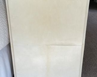 Bench with Hair on Hide Upholstered Cushion. Measures 53" W x 18" D. Photo 2 of 3.