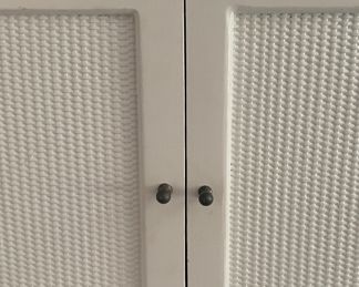 Mid-Century White Highboy Dresser. Measures 35" W x 19" D x 45" H. Photo 2 of 4.