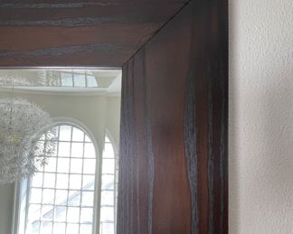 Large-Scale Walnut-Colored Mirror. Measures 75" x 60". Photo 2 of 2.