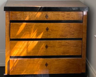 Antique Bird's Eye Maple Biedermeier 4 Drawer Chest of Drawers - 2 Available. Each Measures 34" W x 18" D x 32" H. Photo 1 of 6.