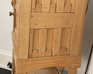 Rustic Pine Tramp Art Cabinet. Measures 16" W x 16" D x 37.5" H. Photo 2 of 3.