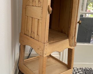 Rustic Pine Tramp Art Cabinet. Measures 16" W x 16" D x 37.5" H. Photo 3 of 3.