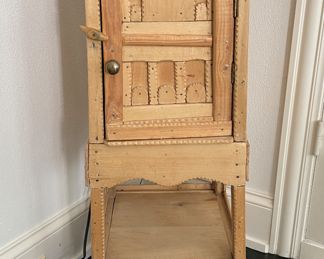 Rustic Pine Tramp Art Cabinet. Measures 16" W x 16" D x 37.5" H. Photo 1 of 3.
