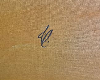 David Lockwood, Surrealism Dali-Style Oil on Canvas. Signed By Artist. Measures 48" W x 34" H. Photo 2 of 2.